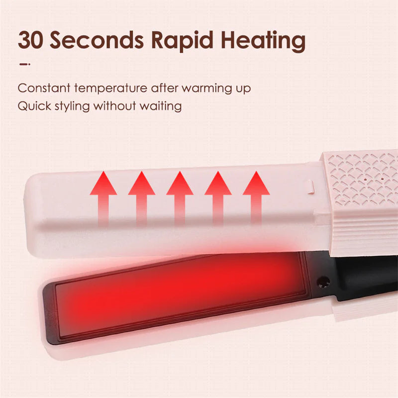 Portable heat straightener